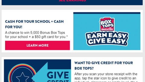 General Mills Jewel-Osco 'Box Tops' Email Ad